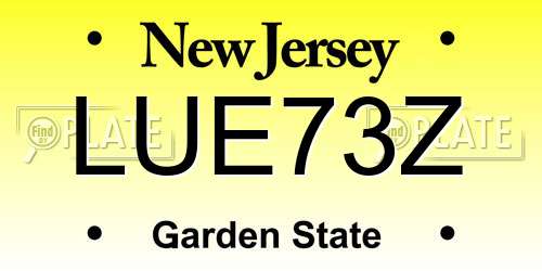 LUE73Z New Jersey License Plate