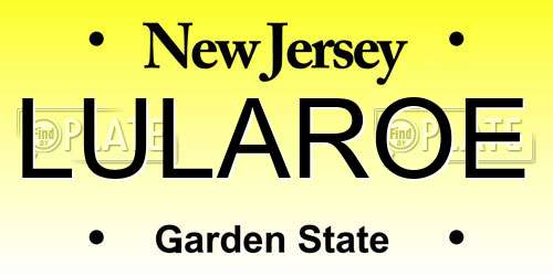 LULAROE New Jersey License Plate