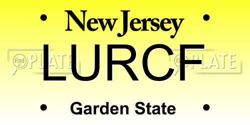 LURCF New Jersey License Plate