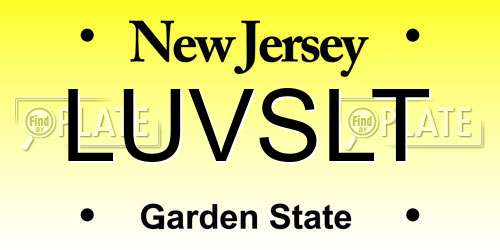 LUVSLT New Jersey License Plate