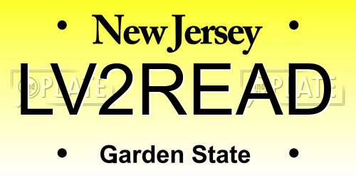 LV2READ New Jersey License Plate