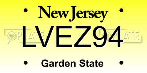 LVEZ94 New Jersey License Plate