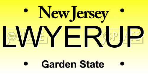 LWYERUP New Jersey License Plate