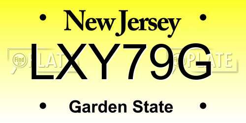 LXY79G New Jersey License Plate