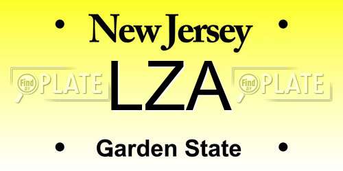 LZA New Jersey License Plate
