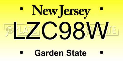 LZC98W New Jersey License Plate