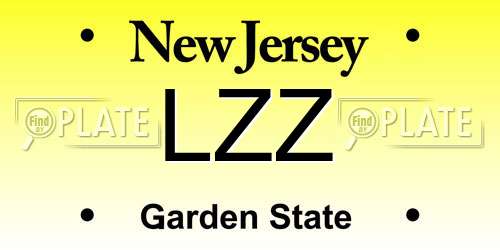 LZZ New Jersey License Plate