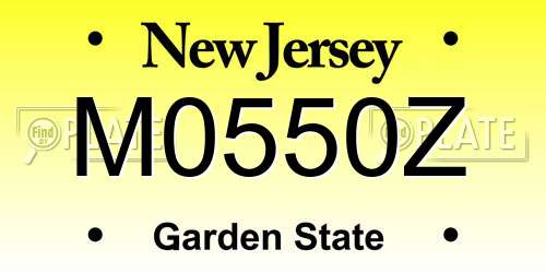 M0550Z New Jersey License Plate