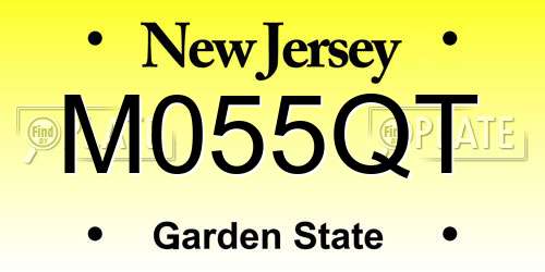 M055QT New Jersey License Plate