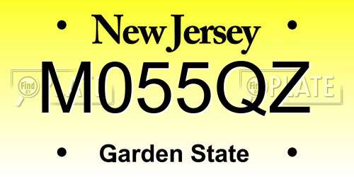 M055QZ New Jersey License Plate