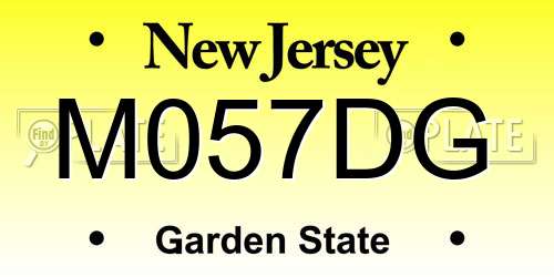 M057DG New Jersey License Plate