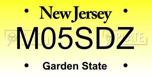 M05SDZ New Jersey License Plate