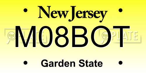 M08BOT New Jersey License Plate