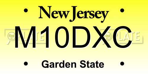 M10DXC New Jersey License Plate