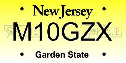 M10GZX New Jersey License Plate