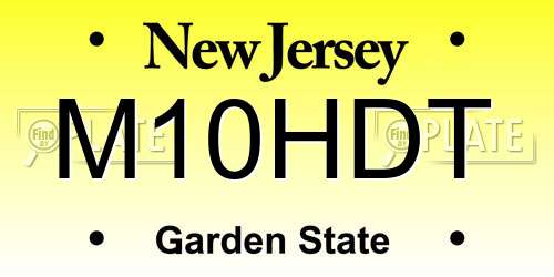 M10HDT New Jersey License Plate