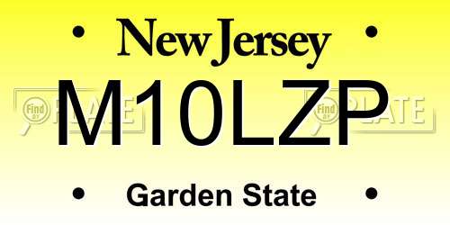 M10LZP New Jersey License Plate