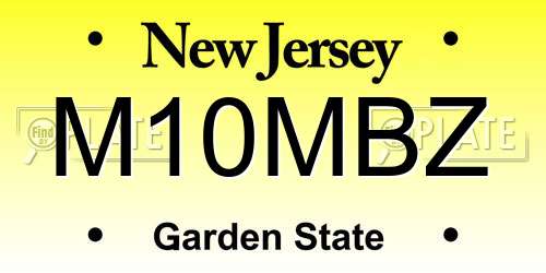M10MBZ New Jersey License Plate