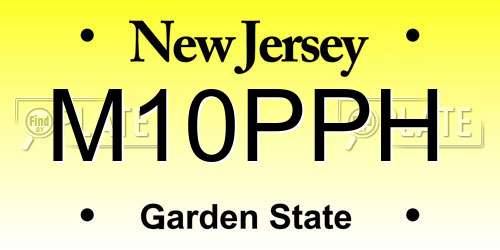 M10PPH New Jersey License Plate