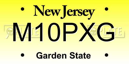 M10PXG New Jersey License Plate