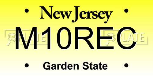 M10REC New Jersey License Plate