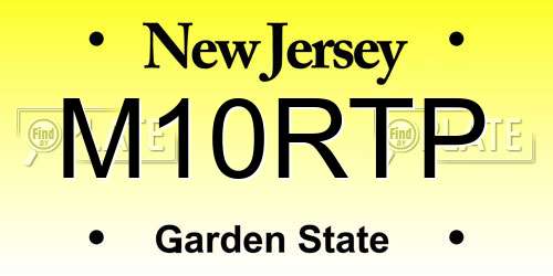 M10RTP New Jersey License Plate