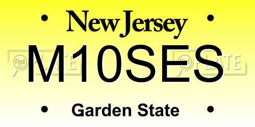 M10SES New Jersey License Plate