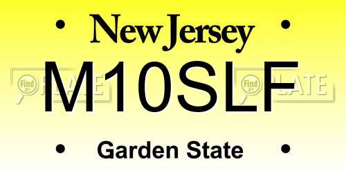 M10SLF New Jersey License Plate