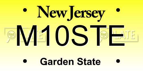 M10STE New Jersey License Plate