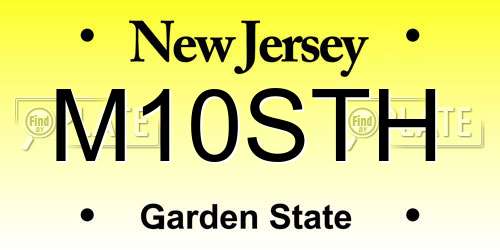 M10STH New Jersey License Plate