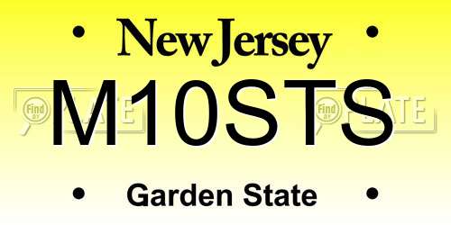 M10STS New Jersey License Plate