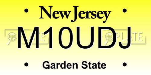 M10UDJ New Jersey License Plate