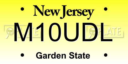 M10UDL New Jersey License Plate