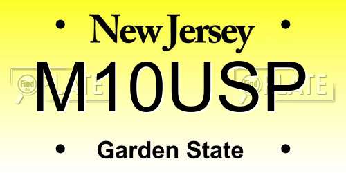 M10USP New Jersey License Plate