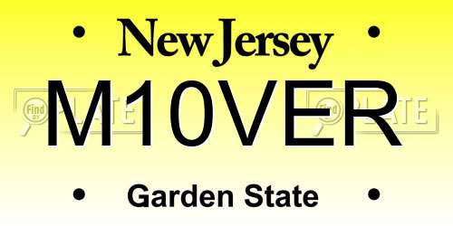 M10VER New Jersey License Plate