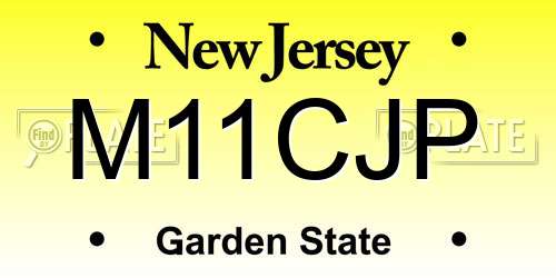 M11CJP New Jersey License Plate