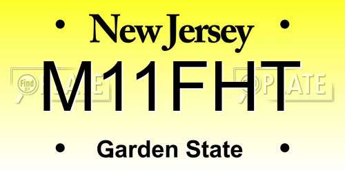 M11FHT New Jersey License Plate