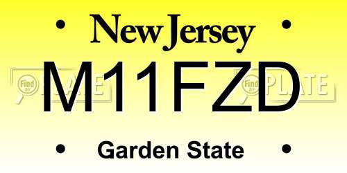 M11FZD New Jersey License Plate