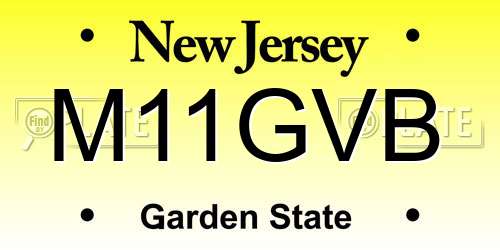M11GVB New Jersey License Plate