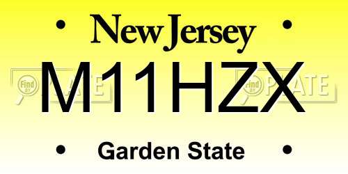M11HZX New Jersey License Plate