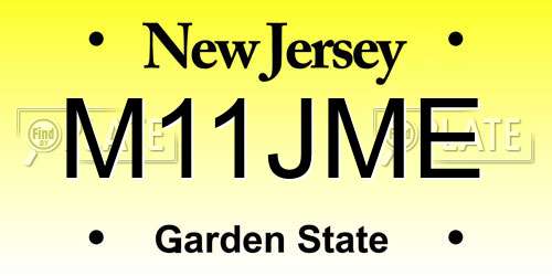 M11JME New Jersey License Plate
