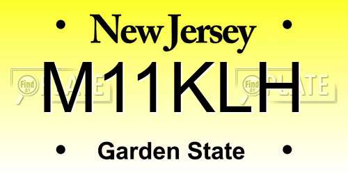 M11KLH New Jersey License Plate
