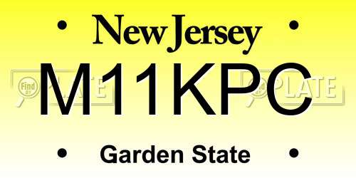 M11KPC New Jersey License Plate