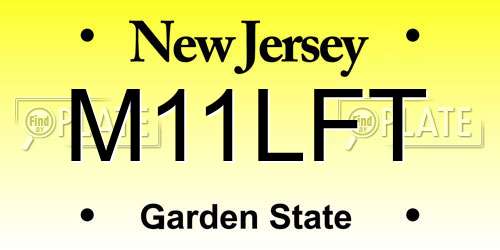 M11LFT New Jersey License Plate