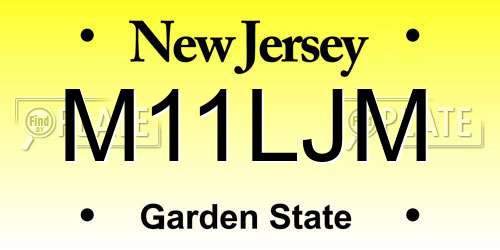 M11LJM New Jersey License Plate