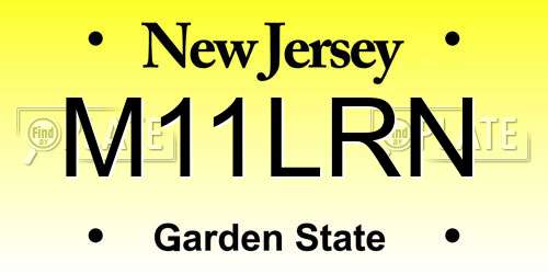 M11LRN New Jersey License Plate