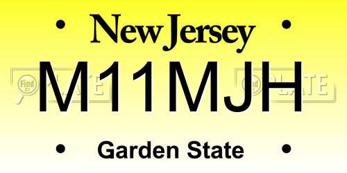 M11MJH New Jersey License Plate