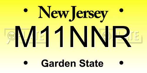 M11NNR New Jersey License Plate