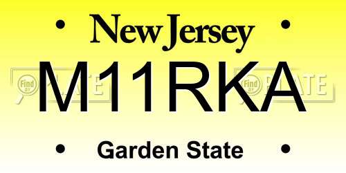 M11RKA New Jersey License Plate