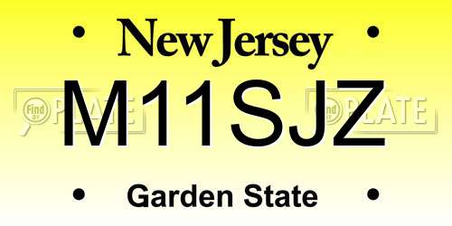 M11SJZ New Jersey License Plate